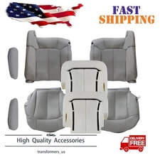 For 1999-2002 Chevy Tahoe Front Seat Cover Gray & Foam Cushion & Armrest Cover