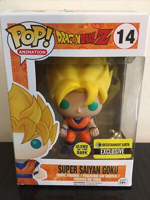 Funko Pop! Dragon Ball Z Super Saiyan Goku #14 GITD EE Exclusive 100% ORIGINAL
