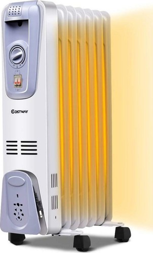Portable Space Heater Adjustable Thermostat 3 Heat Settings Tip-Over Protection - Picture 3 of 12