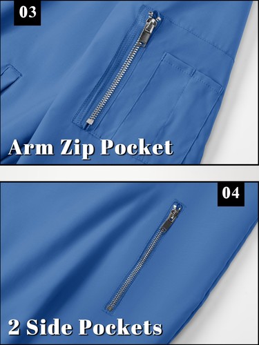 Men's Lightweight Sportswear Full-Zip Windbreaker Spring Fall Thin Bomber Jacket - Picture 91 of 109