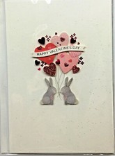 Hallmark Signature Valentine's Day BUNNY LOVE 3-D Card & Envelope