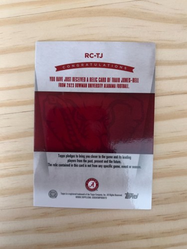 2023 Bowman University Alabama Relics #RCTJ Thaiu Jones-Bell - Bild 2 von 2