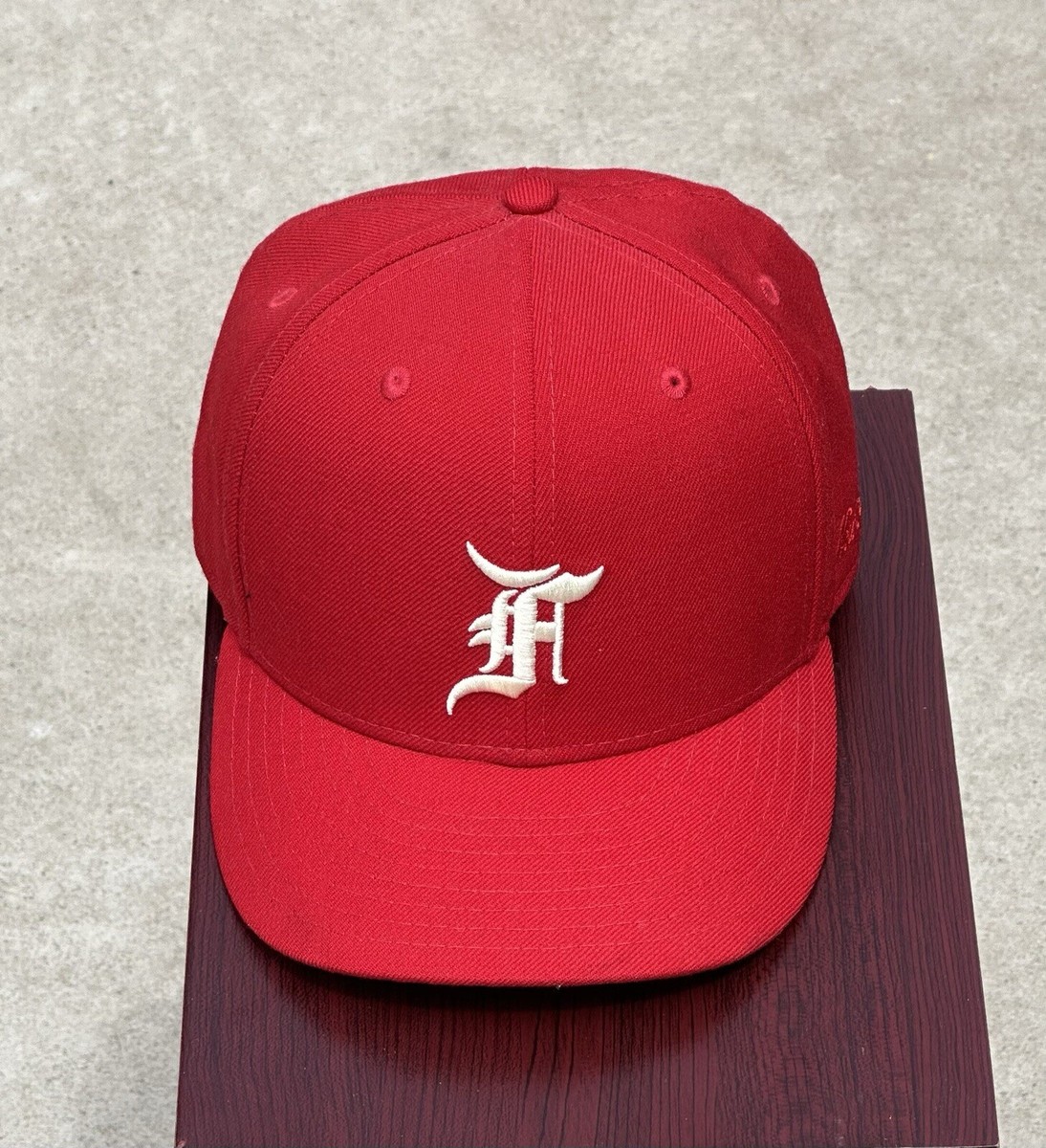 New Era Fear of God Essentials 59Fifty Fitted Hat Red Size 7 New Era Fear of God Essentials 59Fifty Fitted Hat Red Size 7