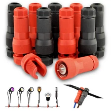 10 Pack Low Voltage Quick Connectors 12-16 Gauge Wires for Landscape Lighting