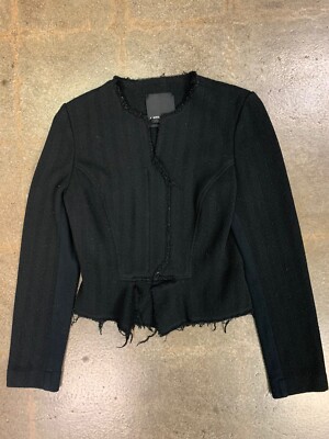 A Moveable Feast Black Full Zip Blazer Women's Size 6 *