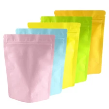 50/100 Heavy Duty Matte Colored Seal Seal Zipper Seal Bags Food Safe Snack Pouch