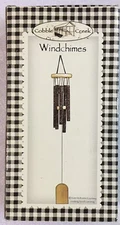 Cobble Creek Burgundy Red Folk Metal & Wood Windchimes #5540 NEW