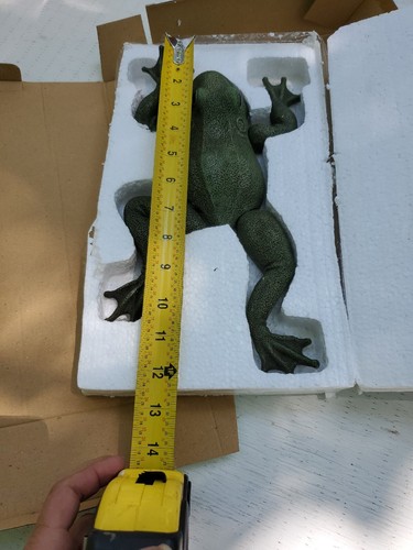 Floating Frog Garden Pond Decoration Vintage Jointed Wood 12" - Picture 11 of 14