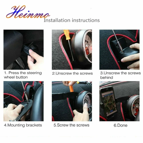 Car Phone Holder Stand LCD Tachometer For Cooper S JCW F54 F55 F56 F57 F60 2021+ - Picture 7 of 7