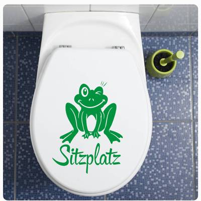 Lustiger Frosch Sitzplatz Aufkleber fü WC Deckel Wandtattoo Bad Sticker TDA100