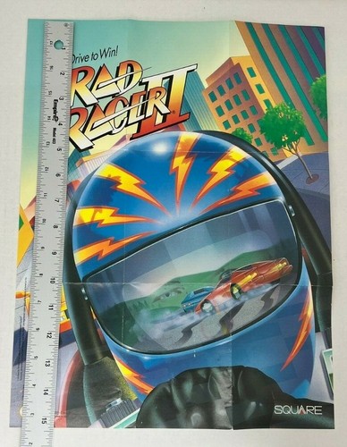 Rad Racer II ( NES Nintendo ) 15.5" x 11.5" SQU-QR-US Game Promo Poster 1990 - Picture 2 of 3