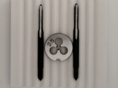 Ø M2.5mm Set of Die and Taps, Watchmaker  tool.  New Old Stock 