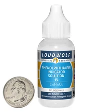 Phenolphthalein Indicator Solution 1% / 1 Fl Oz Bottle / Reagent Grade / USA