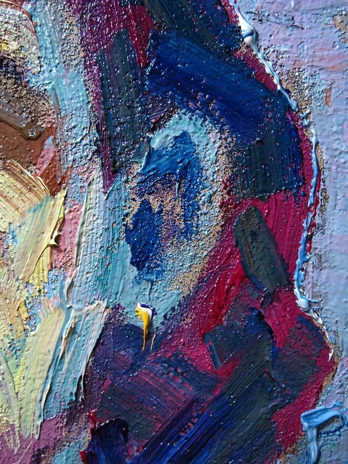 PINTURA AL ÓLEO ORIGINAL█IMPRESIONISMO VINTAGE█ARTE REALISTA FIRMADO█EXTRACTO EXTRAÑO Foto 4 de 4