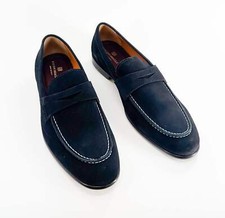 Bruno Magli Silas Navy Suede Leather Loafers