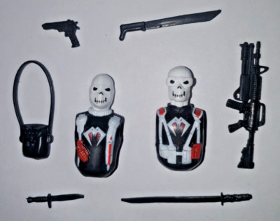 GI Joe Black Major Custom GOOLS Skulls SNAKE EYES Action Figure Kit Parts Lot