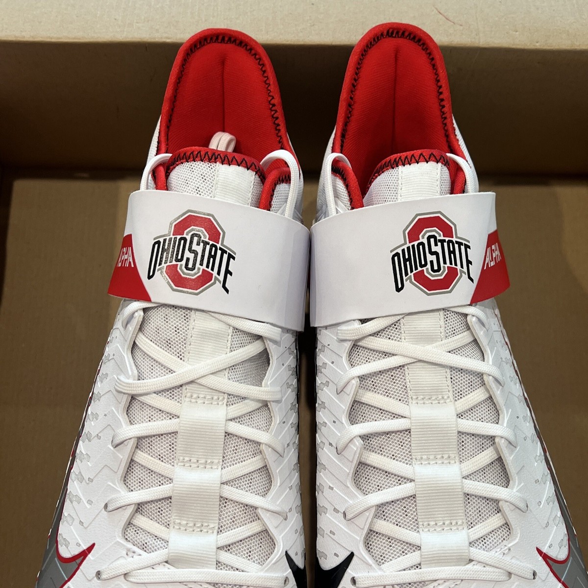 Ohio State PE Nike Alpha Menace Pro 2 Mid Football Cleats Men’s Size 12.5 WIDE Nike Alpha Menace Pro 2 Low Ohio State PE Football Cleats  main image 4