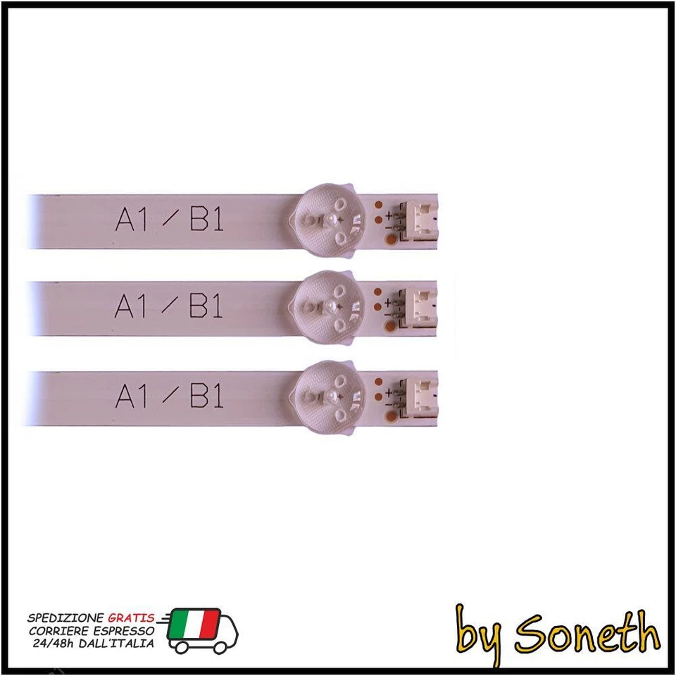 KIT 3 BARRE LED TV PER LG 32" 32LN5400 32LN5400ZABEKYLJG 32LN5400ZABEUYLJG - Immagine 3 di 3