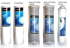 3 Stage Water Filter System with Coconut Post filter Refill Cartridge Kit