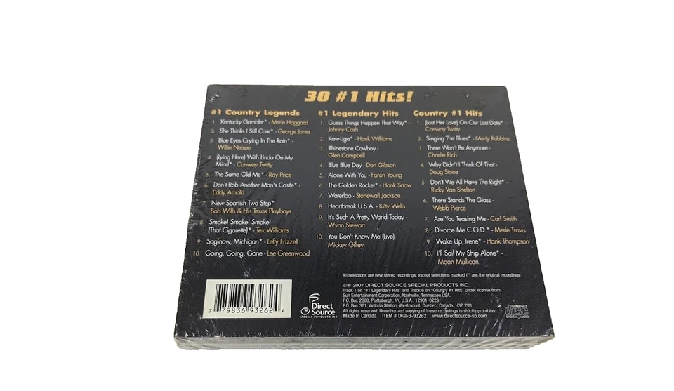 3 CD Box Set 30 # 1 Country Legends CD Willie Cash Hank Glen Twitty Rich - Image 3 of 3