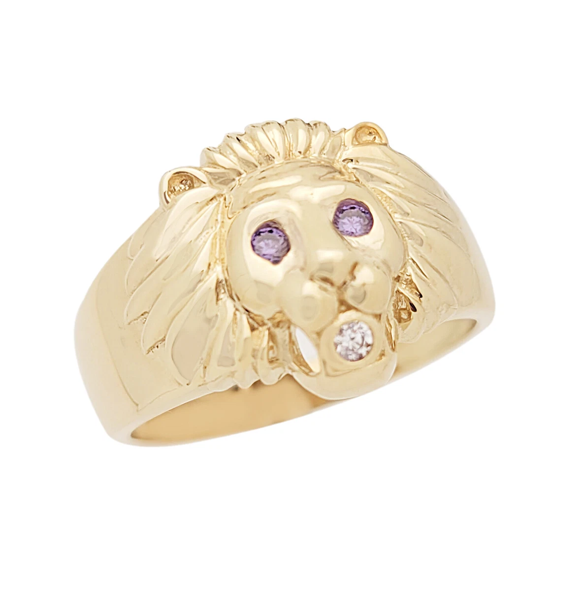 10k gold lion head ring deals