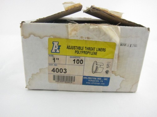 Box Of 100 New Arlington 4003 1" Adjustable Conduit Throat Liners - 第 2/2 張圖片