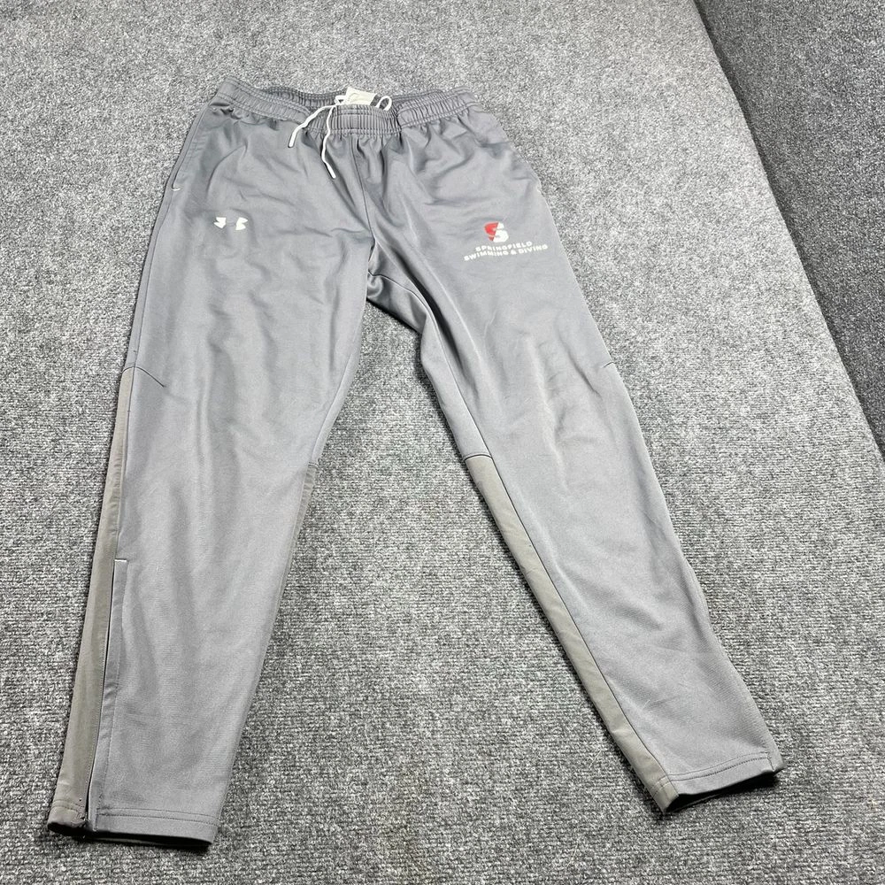 Heatgear Men's Gray Track Pants Trouser Unique Design Comfortable Pockets Size L