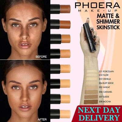 PHOERA Brighten Skin Color Long Oil Control Matte Concealer Contour Makeup Stick