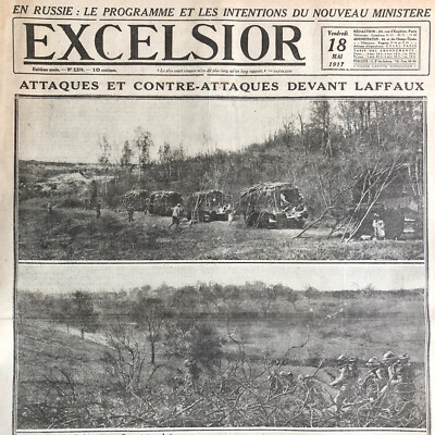 Tagebuch Excelsior WW1 18 05 1917 Laffaux Madagassische Schützen - Schüler Elsass