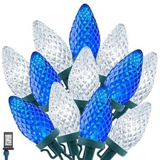 C9 LED Christmas String Lights - 82ft 100 LED Outdoor String Lights with Time...