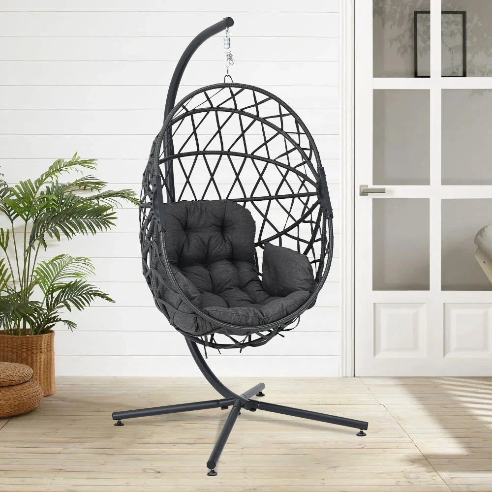 Black garden egg chair deals