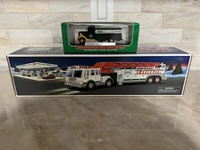 2000 HESS Fire Truck AND 2000 Miniature First Gasoline  NIB Lights Mint Free