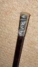 WW1 Military Warwickshire Yeomanry Volunteers Swagger Stick - Silver Top