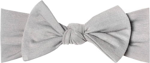 Fascia in rame perla bambino elasticizzata a maglia morbida fiocco bambina fascia 0-6 M pietra - Foto 2 di 3