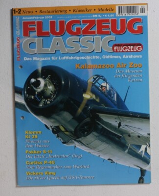 Flugzeug Classic Nr1-2 2002 Klemm Kl 35 Focker S-11 Kalamazoo Air Zoo