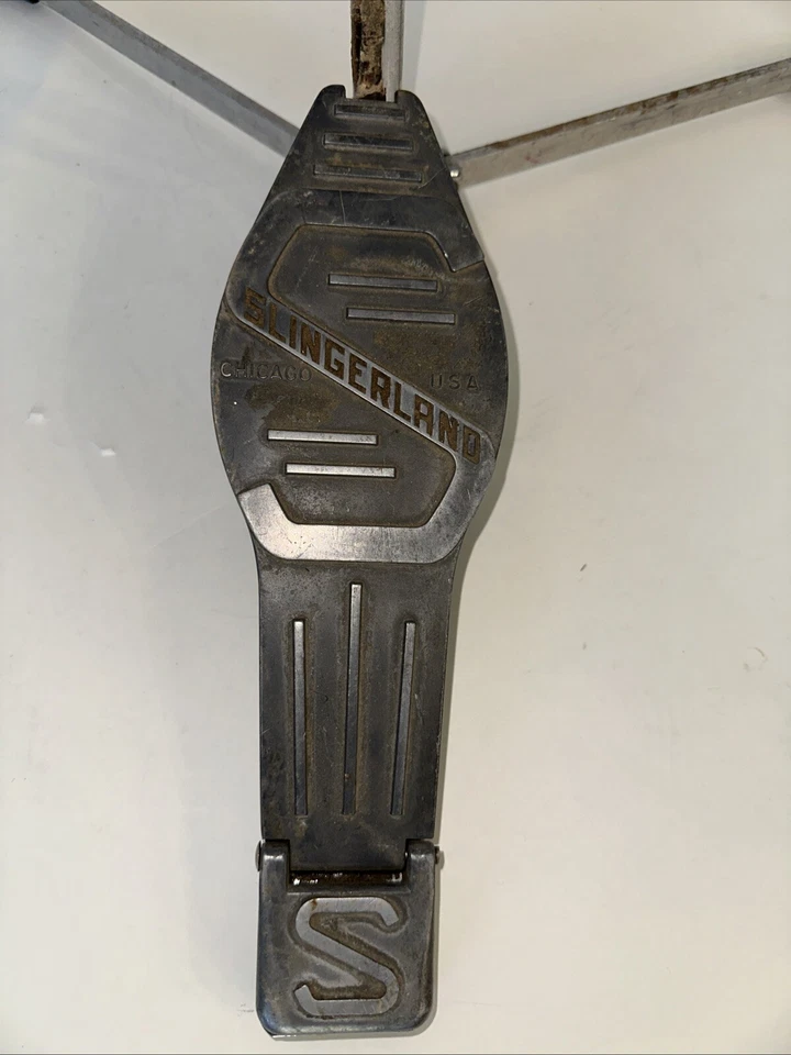 VINTAGE SLINGERLAND HI HAT STAND CHICAGO EUA - Imagem 2 de 4