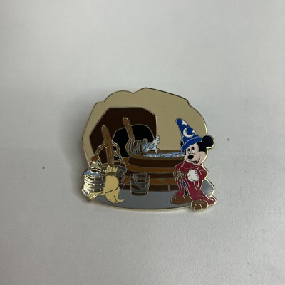 Disney Mickey Sorcerer Broom Jumbo Pin Fantasia LE 250