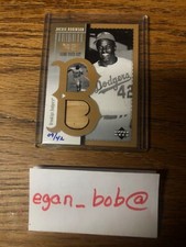 2001 Upper Deck Prospect Premieres GOLD bat card Jackie Robinson 09/42 Nice card