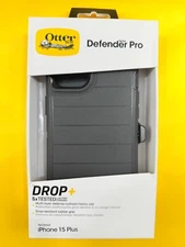 OtterBox Defender Pro Series Case and Holster For iPhone 15 Plus - Black NEW