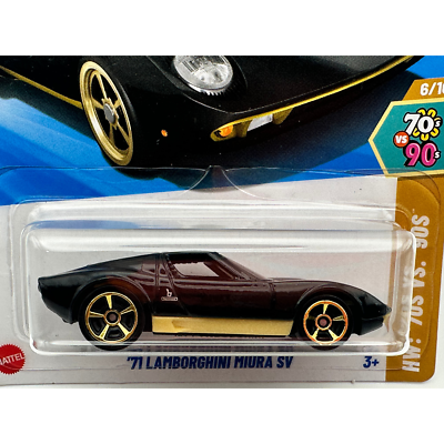 Hot Wheels '71 Lamborghini Miura SV 2025 Case K Black & Gold