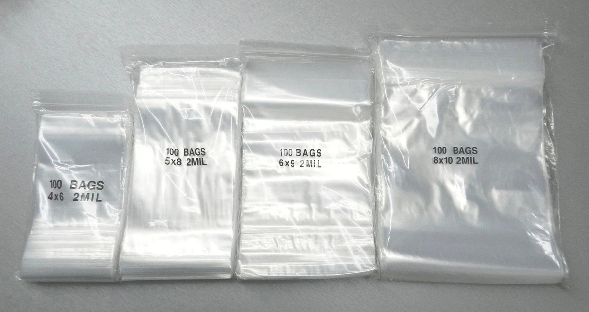 4x6 Plastic Zip Top Bags (Pack of 100) | 2 mil poly bags wholesale | Best  Store Supplies