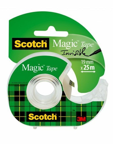3M Scotch Magic Tape Invisible Tape & Dispenser 3 Rolls 19 mm x 25 m - Picture 2 of 2