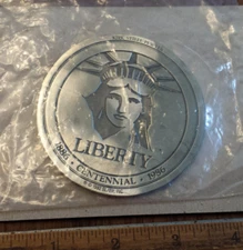 Kirk Stieff Pewter - Liberty Centennial Paperweight Coaster (1982 copyright)