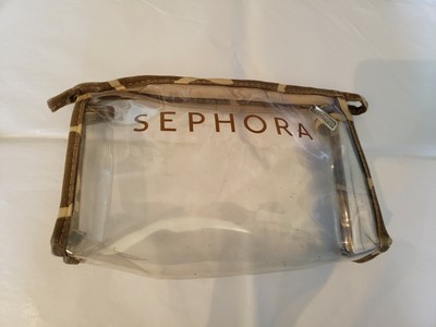 Sephora Makeup Bag Giraffe Print Clear Zip Cosmetic
