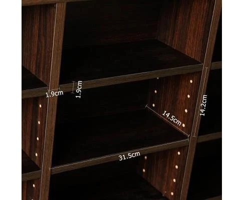 Living Room Office DVD CD Games Books Storage Shelf Unit Rack Adjustable - Brown - image 4 of 4