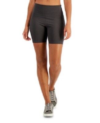 Ideology Women's High Rise Bike Shorts Charcoal Size S