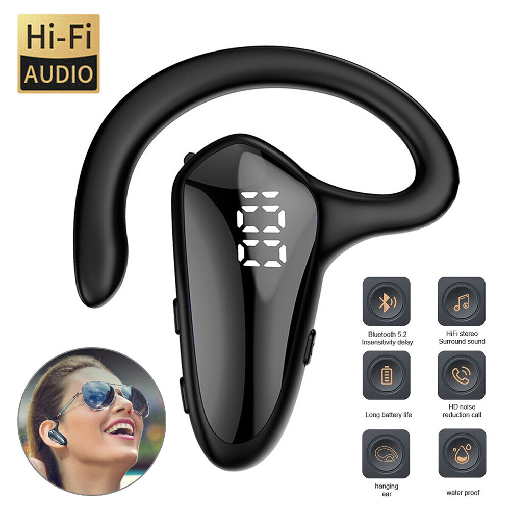 Wireless Bluetooth 5.2 Earpiece Trucker Headset Driving Noise Cancelling Earbuds
