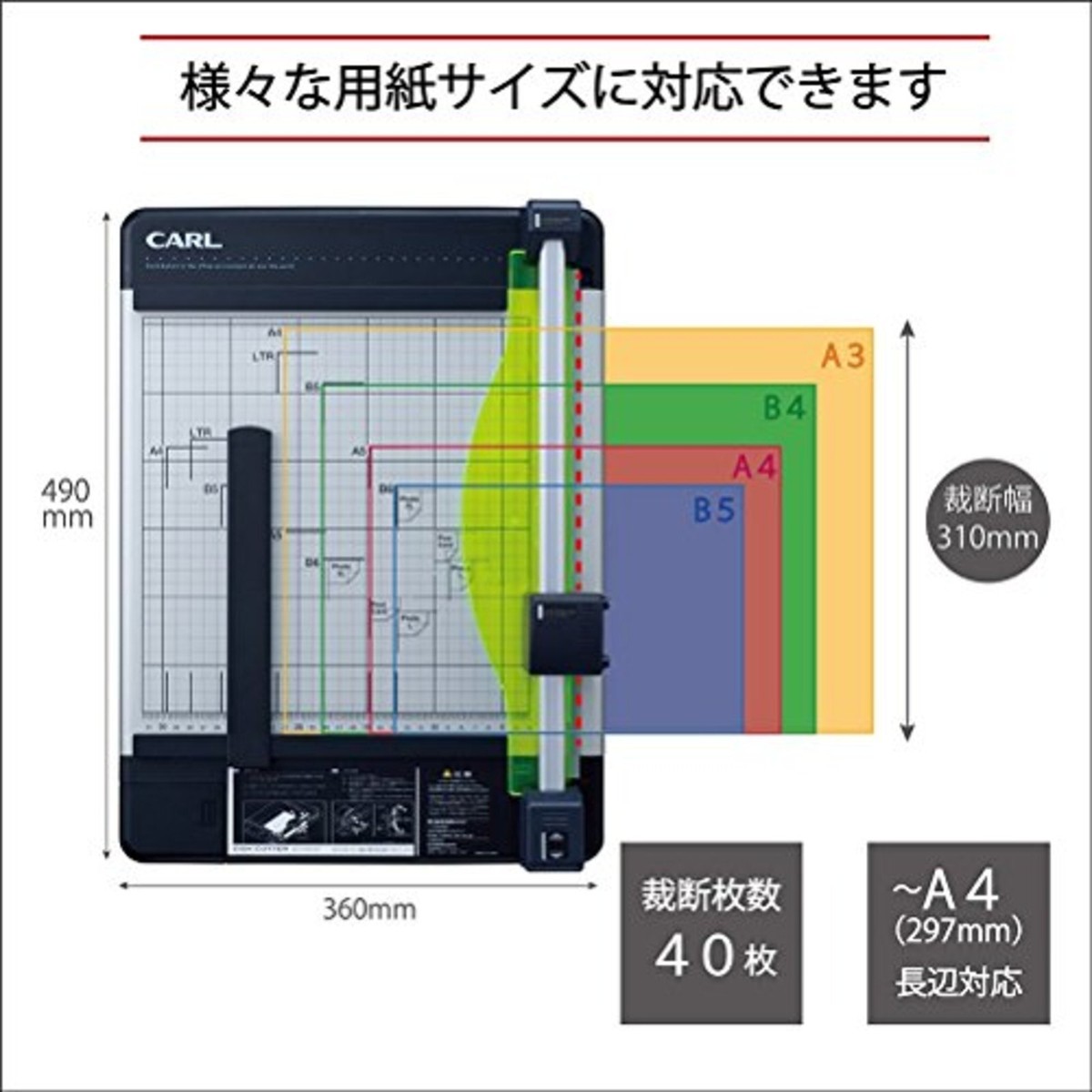 Carl cutting device disc cutter A4 size DC-210N 0508 F/S w