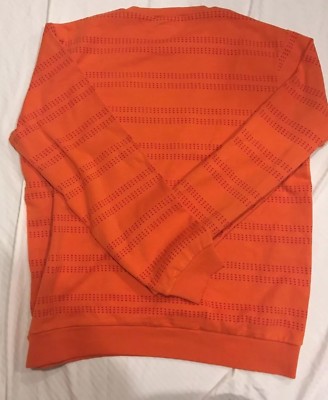SUPREME Dash Stripe Crewneck Orange size large SS18 Week 8