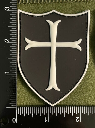 Templar Knight Crusader Holy Shield Jerusalem Christian Cross Hook Loop Patch - Picture 6 of 50